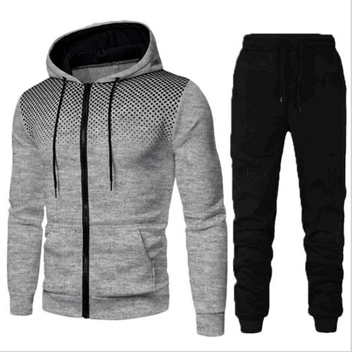 Mens 2pcs hooded tracksuit - hooded,