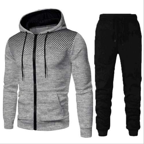Mens 2pcs hooded tracksuit set - tracksuit,